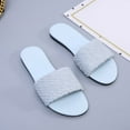 thumbnail image 4 of Kukoosong Flat Sandals Women Flip Flops for Women Head One-line Sandals Color Everything Matching Sandals Light Blue Size 39, 4 of 7