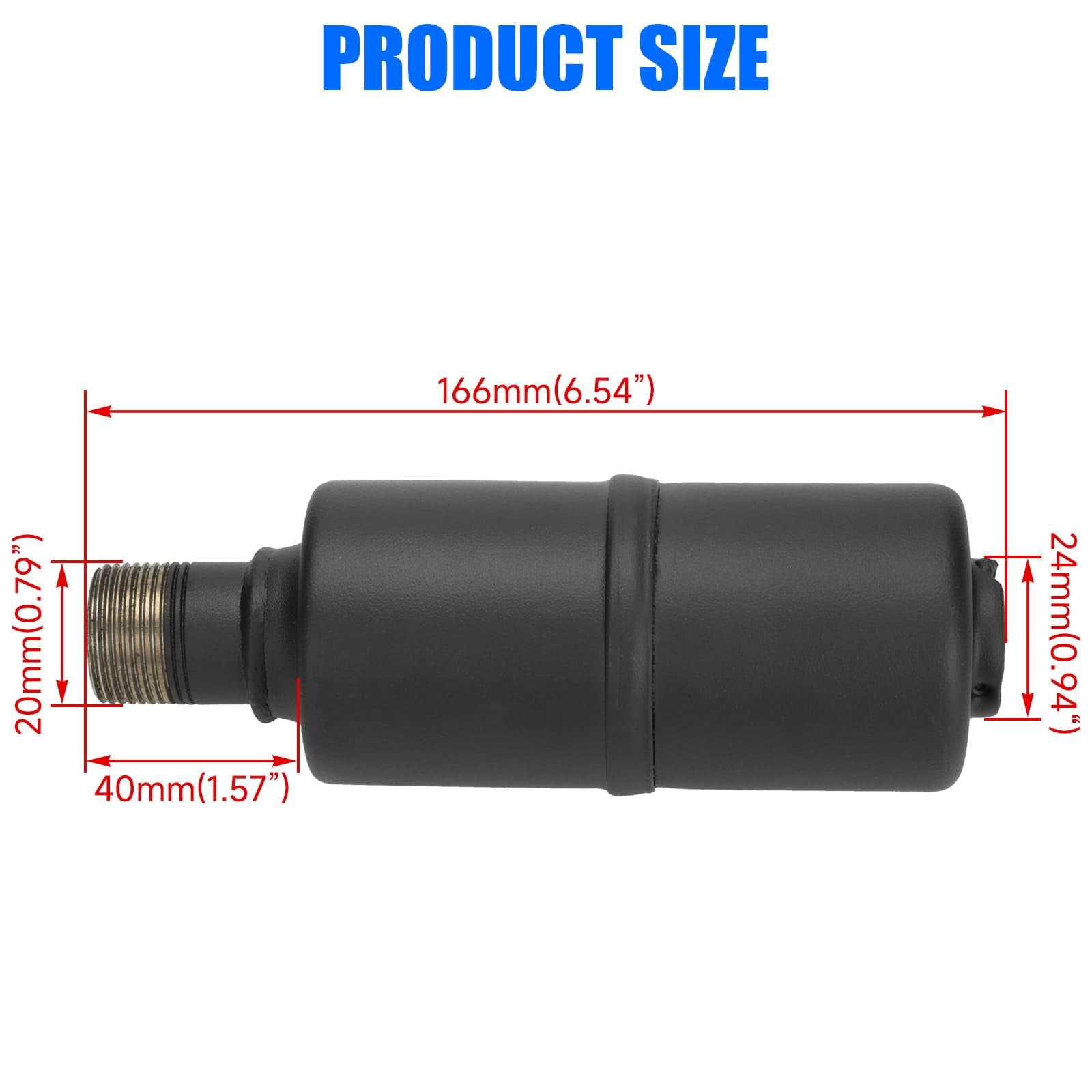 Exhaust Header Pipe Muffler Replacement for Predator 212 196cc 224cc 6.5hp Coleman CT200U CT200U-EX BT200X Baja Warrior MB200 GX160 Hammerhead Mini Bike Go Kart Part with Heat Shield Tape