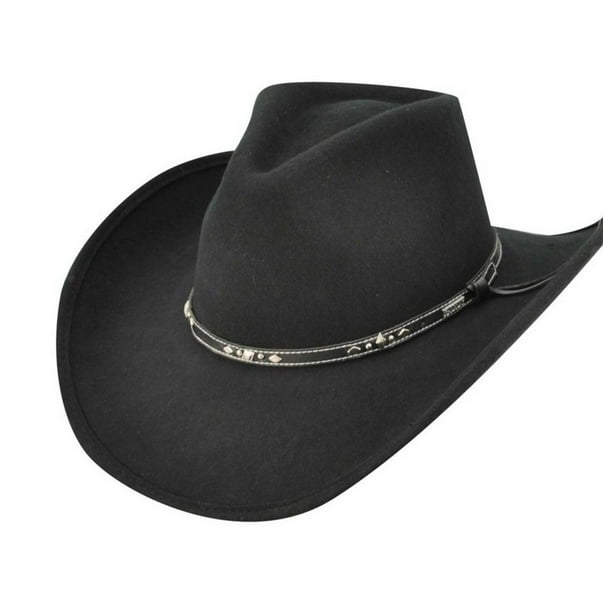 Bailey Hats Bailey Cowboy Hat Mens Hondo Crown Leather Hatband Silver Buckhorn
