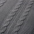 thumbnail image 5 of VCNY Home Dublin Cable Knit Square Decorative Throw Pillow, 18" x 18", Grey, 5 of 5