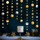 thumbnail image 4 of Kit de guirnalda de estrellas doradas brillantes de 52 pies, pancarta grande de adornos circulares de papel metálico mate para cumpleaños, baby shower, boda, Año Nuevo, habitación de los niños, 4 of 7