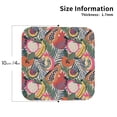 thumbnail image 2 of KLL Drink Coasters Set Square of 4,PU Leather Absorbent Coasters Set Decorative Coffee Cup Coasters Housewarming Gift for Home Decor-Tropical Fruit, 2 of 5