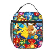 AO LEI Pokemon Lunch Box Anime Lunch Bag Merch Large Capacity Insulated Tote Bag Gifts For Women Adults Work Travel Picnic