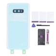 thumbnail image 1 of Rear Back Glass Door Cover Replacement with Pre Installed Camera Lens Pre Installed Tape Stylus Phone Holder Tools for Galaxy S10e White, 1 of 5