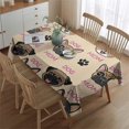 thumbnail image 2 of Dog Mom Rectangle Tablecloth 60"x84",Waterproof Polyester Rectangle Table Cloth, Wipeable Spillproof Polyester Tablecloth for Dining, Camping, Indoor and Outdoor, 2 of 5