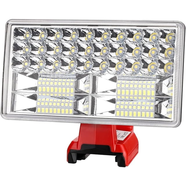 Luz de Trabajo LED para Milwaukee M18 18V Batería Li-Ion 30W 3300LM Brillante de Mano Flashlight Luz de Trabajo para Exteriores Foco Reflector con Puerto USB-A Luz de Herramienta
