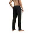 thumbnail image 4 of PNTUTB Men's Casual Solid Color Patterned Breathable Stretch Drawstring Waist Outdoor Sports Pants, 4 of 6