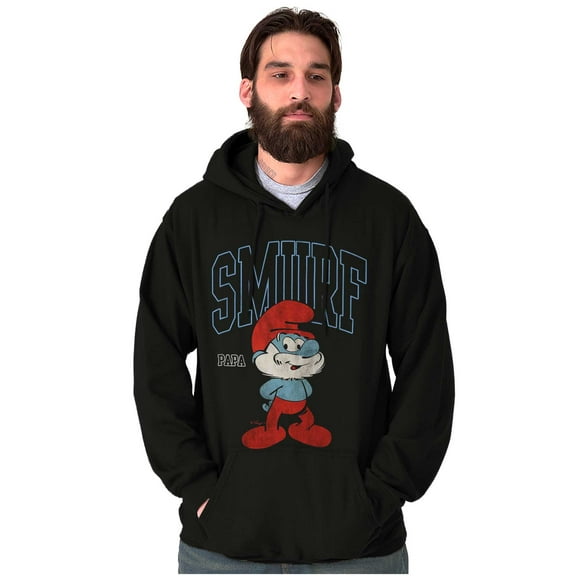 Papa Smurf Vintage Varsity Cartoon Hoodie Sweatshirt Women Men Brisco Brands X