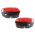 thumbnail image 3 of Alforjas rigidas porta equipaje para moto 37L Rojo con negro con luz universal Kinlley 50X30.5X29, 3 of 9