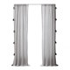 thumbnail image 1 of Juego de cortinas Benzara Xumi de 4 piezas, gris y negro, 213 x 107 cm, 1 of 5