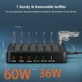 thumbnail image 6 of USB C Multi Dock 6 Ports PD 96W Smart Fast Charging Dock Station 3X PD 20W USB C Charging Port, Compatible with Phones, lPads, Watches, Tablets, and Multiple Devices (6 cables included), 6 of 8
