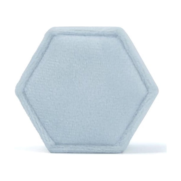 Bearachild Par de anillos joyero hexágono almacenamiento organizador soporte boda para viaje multifunción joyería estuche suministros Almacenamiento y organización del hogar Azul claro