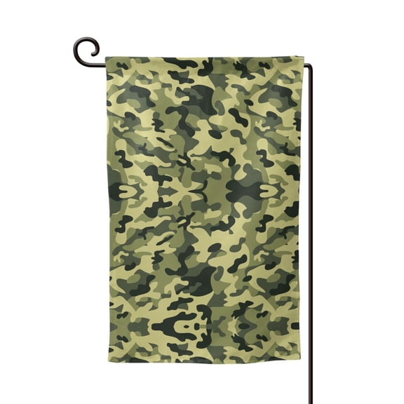 Garden Flag Army Camouflage Pattern Double Sided Small Yard Holiday Garden Flag for Outside Decor 12.5x18 Inch Square