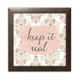 thumbnail image 1 of Gango Home Decor Shabby-Chic Soft Deco III by Anne Tavoletti (Ready to Hang); One 12x12in Brown Framed Print, 1 of 3