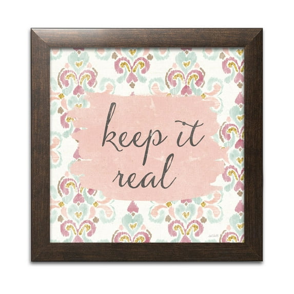 Gango Home Decor Shabby-Chic Soft Deco III by Anne Tavoletti (Ready to Hang); One 12x12in Brown Framed Print