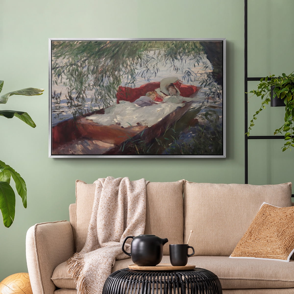 Vintage Botanical Print-XCII By Wexford Home Framed in Silver Wood Gallery Wrapped Canvas 17 in. x 25 in.