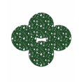 thumbnail image 7 of 15 Inch Round Placemats Set of 4, Green Christmas Non Slip Heat Insulation PP Table Mats, Xmas Tree Snowflakes Winter Holiday Washable Place Mats for Kitchen Dining Party Table Decor, 7 of 7