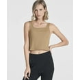 thumbnail image 5 of 5 Pack: Women's Soft Knit Ribbed Square Neck Cropped Tank Top - Sleeveless Crop Tops, 5 of 6
