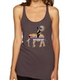 thumbnail image 2 of Wild Bobby, Cute Colorful Elephant Squirrel Mosaic, Animal Lover, Women Tri-Blend Racerback Tank Top, Brown, Large, 2 of 4