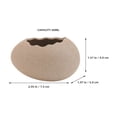 thumbnail image 2 of Miangastore Eggshell Shaped Bowl Dessert Snack Bowl Eggshell Ceramic Hydroponic Flower Vase, 2 of 9