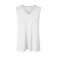 thumbnail image 5 of Royisotas Womens Tank Tops Summer Sleeveless V-neck White Shirts Casual Running Womens Cami Tops, 5 of 6