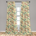 thumbnail image 5 of Ambesonne Modern Curtains, Flower Bouquet Botany, Pair of 28"x95", Multicolor, 5 of 5