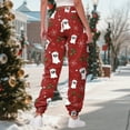 thumbnail image 4 of TTUHYWXI Jogger Christmas Sweat Pants for Women Trendy Plus Size Cinch Bottoms with Pockets Baggy Sweatpants for Teen Girls (Red, XL), 4 of 4