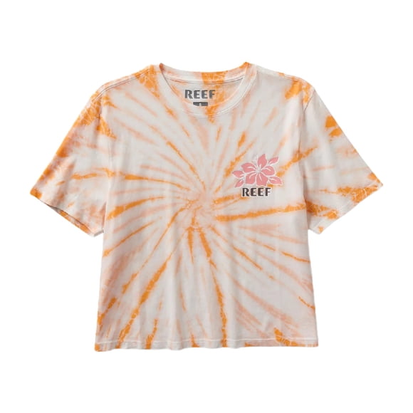 Reef Womens Say Please Cropped Graphic T-Shirt pchtd S