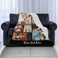 thumbnail image 4 of Custom Blanket with Photos Personalized Text Blankets for Adult Customized for Dad Mom Soft Fleece Throw Blanket Mother's Day Anniversary Valentine 10 Photos A Blankets, 4 of 5