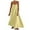 Light Yellow, variant on Wdgfv Women's Summer Maxi Dress with Contrast Trim and Spaghetti Straps for Casual Travel Outfits