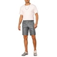 thumbnail image 2 of Lars Amadeus Faux Leather Shorts for Men's Hip Hop Motorcycle Biker Party Disco Shorts 28 Gray, 2 of 5