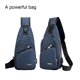 thumbnail image 3 of Guardurnaity Bolsa de pecho para exteriores, tela de poliéster duradera para buscadores de aventuras, bolsa de pecho de gran capacidad, bandolera Bolsas de mensajero y de hombro azul, 3 of 6