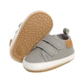 thumbnail image 4 of Lovskoo Unisex Baby First Walking Shoes 0-15 Months Infant Sneakers Boys Girls Shoes Non-Slip Rubber Sole High-Top Toddler Activewear Crib Shoes Newborn Loafers Flats Gray, 4 of 9