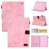 Feishell For 10.5” iPad Air 3rd Generation 2019 / iPad Pro 2017 Case, Retro Card Slot Cover with Pencil Holder, Multi-Angle Viewing Stand, Pocket Design, Folio Leather Case, Pink