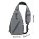 thumbnail image 3 of Riñonera para hombre | Mochila bandolera impermeable con múltiples bolsillos | Banda reflectante y orificio para auriculares para viajes, escuela y actividades al aire libre, 3 of 9