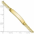thumbnail image 3 of 10K Yellow Gold Anchor Link Id Bracelet (8 X 5.1) Made In United States 10lid60-8, 3 of 5