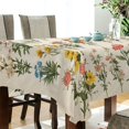 thumbnail image 5 of Yayeee Tablecloths 54" x 54" Rectangle Wrinkle Resistant Party Table Cover, Beige Wildflowers, 5 of 8