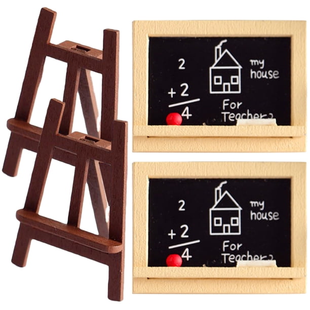 KAKOWELY 1 juego de mini caballetes decorativos resistentes al desgaste Modelos de pizarra Modelos de caballete de escritorio