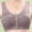 Purple, variant on iHPH7 Front Closure Bras for Women Padded Bras Wireless Bra Front Snap Bras for Senior Women No Underwire Snap Closing Bra Adjustable Straps Daisy Bras for Older Women Army Green L