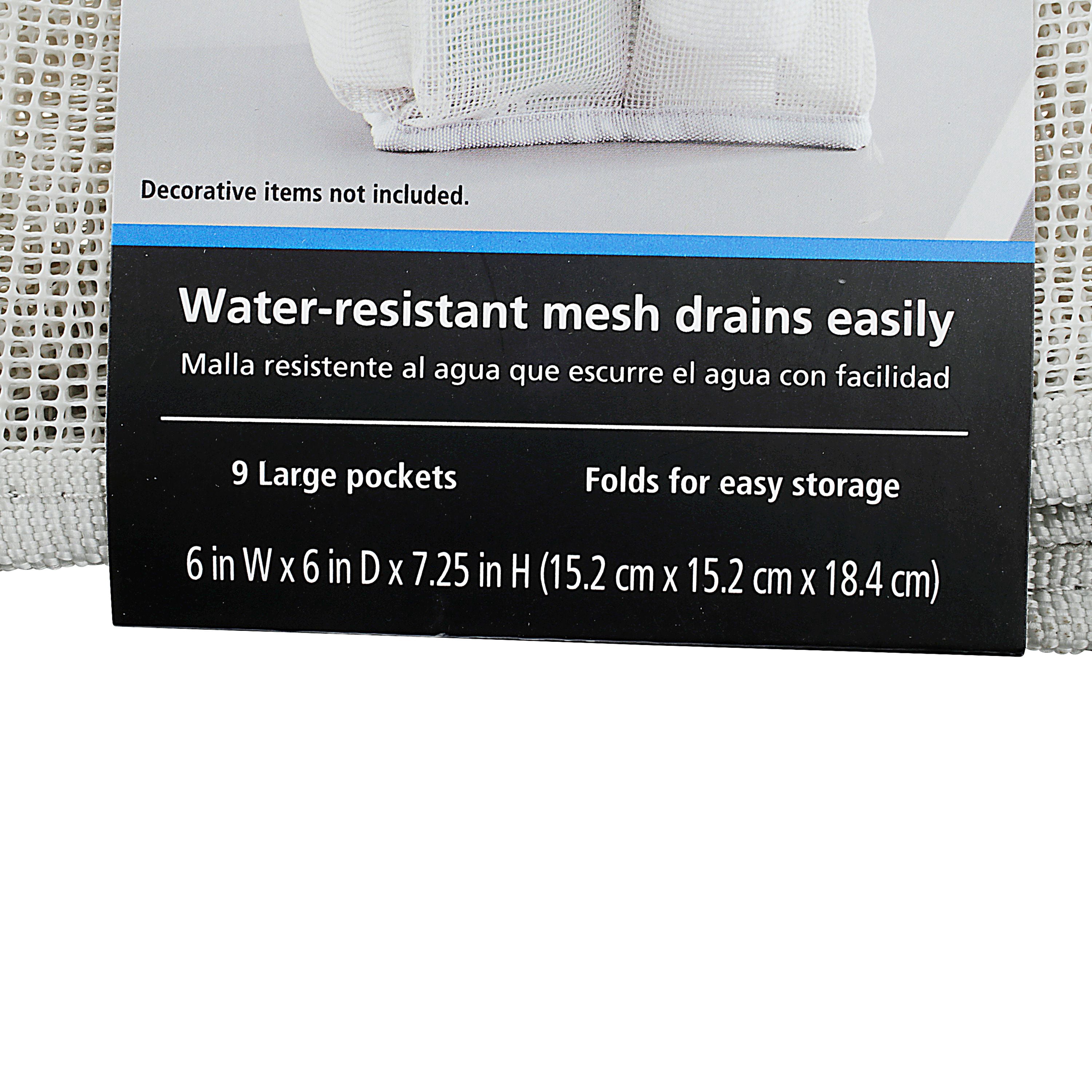 Mainstays Mesh Shower Tote, Grey