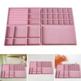 thumbnail image 5 of 4Pcs Jewelry Trays Organizer Multipurpose Space Saving for Ring Bracelet Pink, 5 of 8