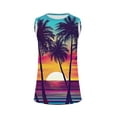 thumbnail image 4 of Snorda Débardeurs pour Femmes Grande Taille Mode Féminine Décontractée Été Imprimé Sans Manches Col Rond Haut Blouse Débardeur P-5TG, 4 of 5