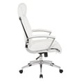 thumbnail image 3 of Pemberly Row Executive Faux Leather High Back Chair in White with Padded Arms, 3 of 5