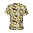 thumbnail image 6 of Vsdgher Lilies Flowers Print Men's Dry Fit Mesh Athletic Shirts Moisture Wicking Tennis T-Shirt Tops, 6 of 9
