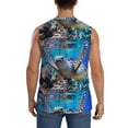 thumbnail image 4 of Easygdp Sea Turtle Swims Men's Breathable Tank Tops Sleeveless Sporty T Shirts for Basketball, Mountaineering, Bodybuilding -Medium, 4 of 8