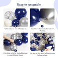 thumbnail image 3 of Kit de guirnaldas con forma de arco Anjerlfu, 130 unidades, azul marino y plateado, 3 of 9