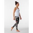 thumbnail image 5 of Bear and Salmon in gray Leggings sporty woman gym sports for Womens Leggings, 5 of 6