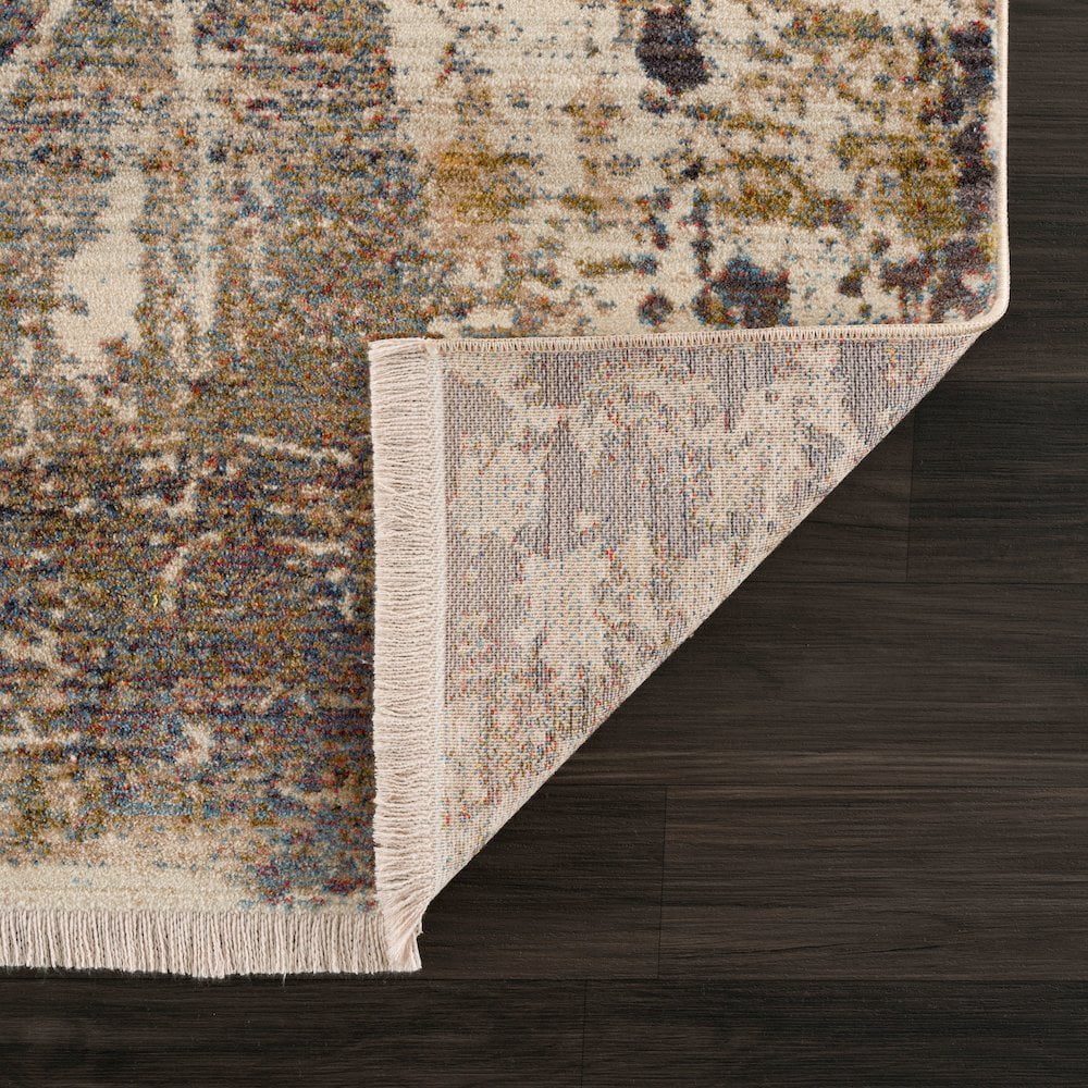 LR Home Holi Durable Performance Area Rug Indoor in Gray/Ivory, 2' x 6'