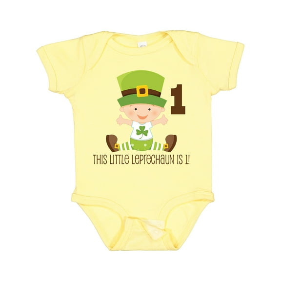 Inktastic 1st Birthday Little Leprechaun Boys Baby Bodysuit
