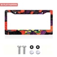 thumbnail image 2 of 1Pack License Plate Frames with Colorful Lotus Leaves Pattern Includes Screws & Caps Full Accessories Included Size 6.3x12.2inch(16x31cm), 2 of 8